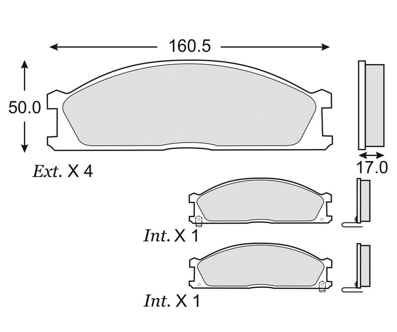 BALATA DELANTERO NISSAN FRONTIER D21 D22 NP300 4X4 URVAN